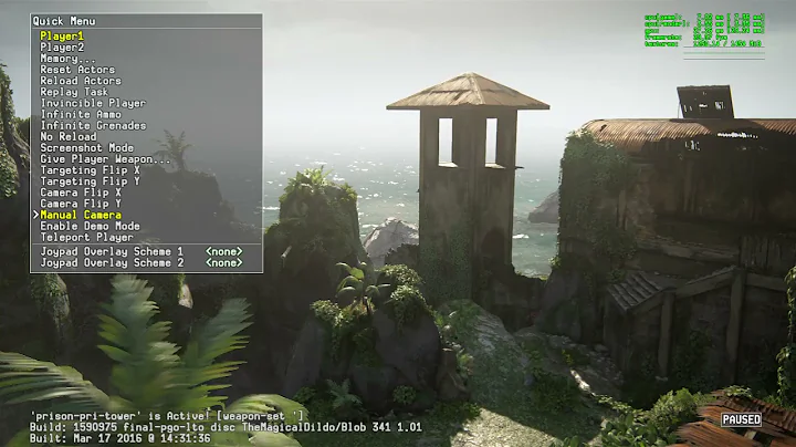 Uncharted 4 Debug Camera Restored