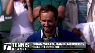 Daniil Medvedev Full of Jokes | Indian Wells Finalist Speech