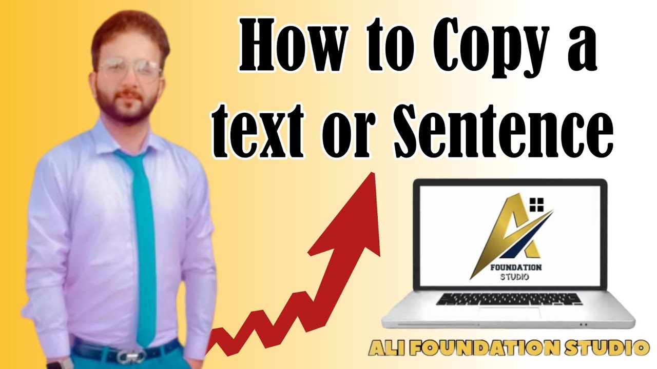 How to copy a text or Sentence || Home Tab || Studio#01 || Ali ...