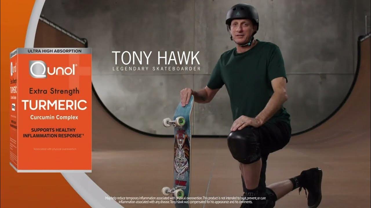 Qunol Turmeric Commercial (Tony Hawk) (01/2023) YouTube