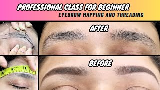 Professional Eyebrow Mapping & Threading Tutorial - Advance Eyebrow Class For Beginners