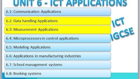 Data Handling Application | Measurement Application | Topic 6.2-6.3 | IGCSE ICT 6.2-6.3