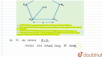 Five charges, q each are placed at the corners of a regular pentagon | Class 12 Physics | Doubtnut