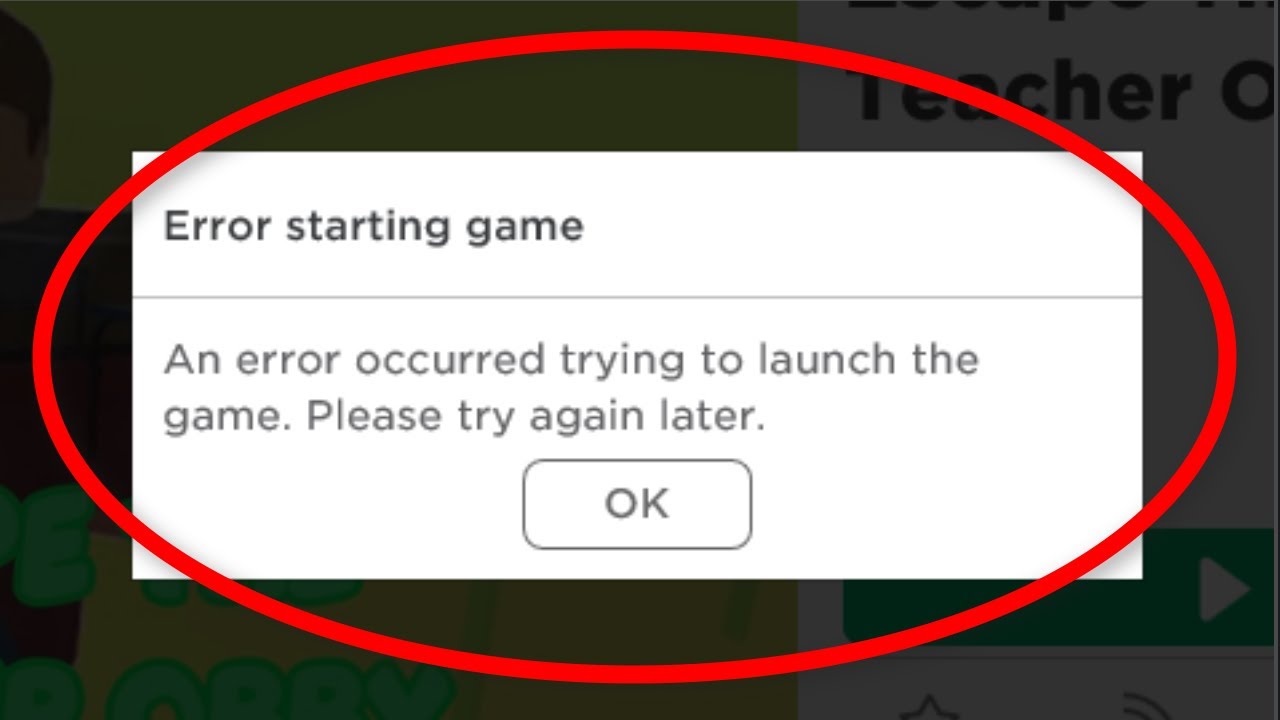 Roblox Error Starting Game An Error Occurred Trying To Launch The Game Android Ios Fix Youtube - how to fix roblox error occurred while starting roblox สอนว ธ แก