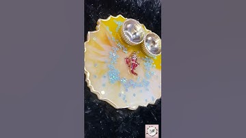 Ganesha Pooja Thali #youtubeshorts #youtube #resinart #resinartist #resin #tutorial #arttutorial