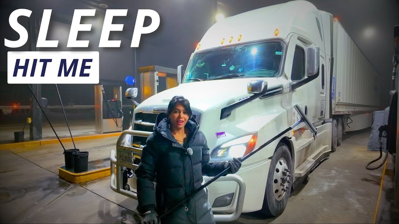 When Sleep Attacks a Truck Driver at Night | Real Highway Experience
