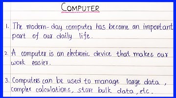 Essay on Computer in English | @EssentialEssayWriting | Ten Lines on Modern Computers