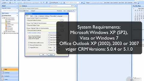 Advanced MS Outlook Plugin for vtiger CRM with AutoSync of Mails, Calendar, Tasks, Contacts