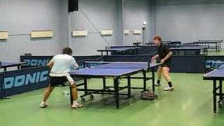 table tennis training: penhold "serve - first attack"