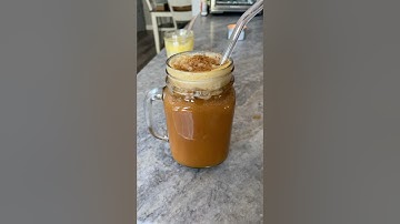 Pumpkin cold foam coffee ☕️#pumpkin #coldfoam #coffee #fall #october #asmr