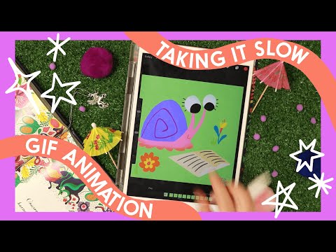 TAKING IT SLOW 🐌 Procreate & iPad Pro Sticker animation