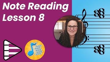 Note Reading Course - Lesson 8 - Landmarks Low F and High G - featuring Note Rush app.