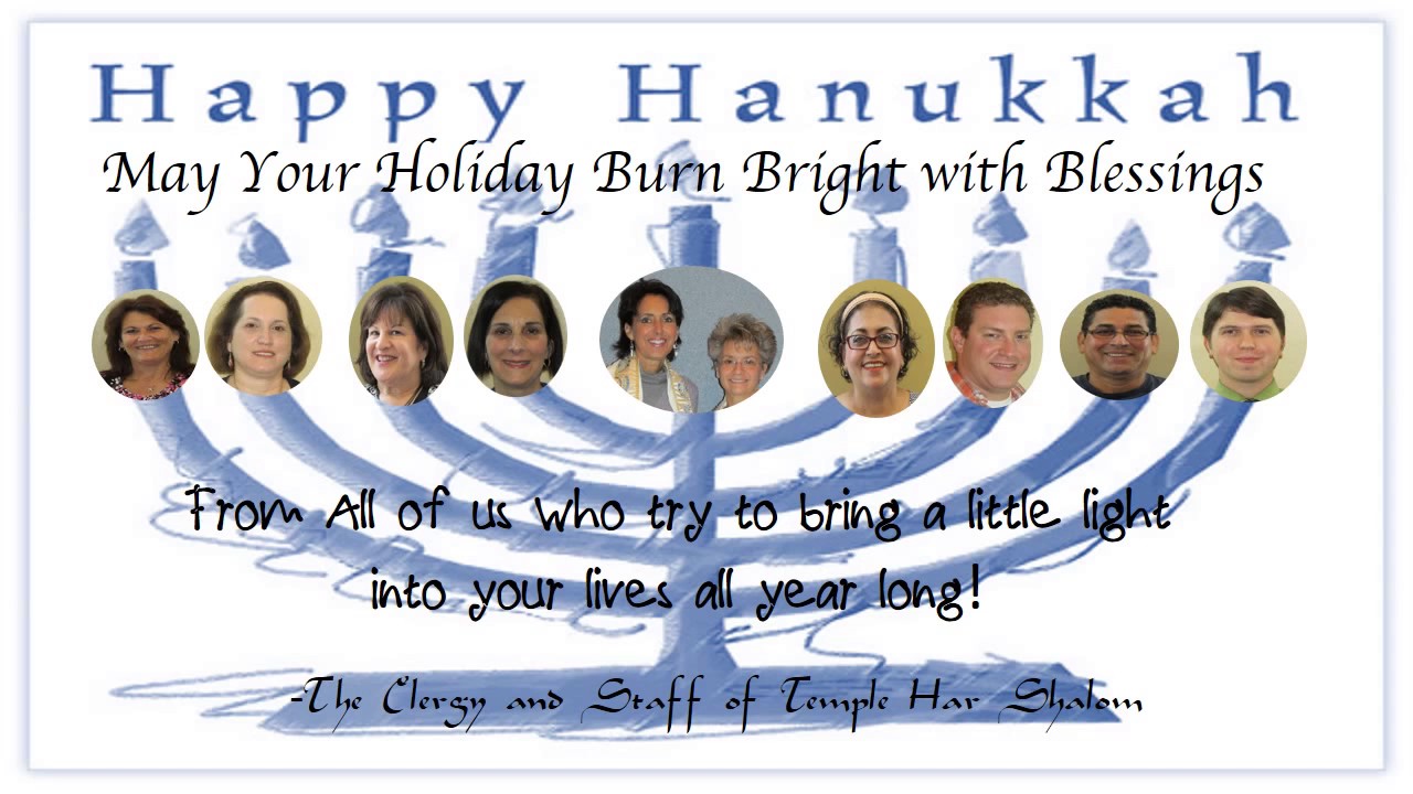 Hanukkah Message 2014 from Temple Har Shalom Staff