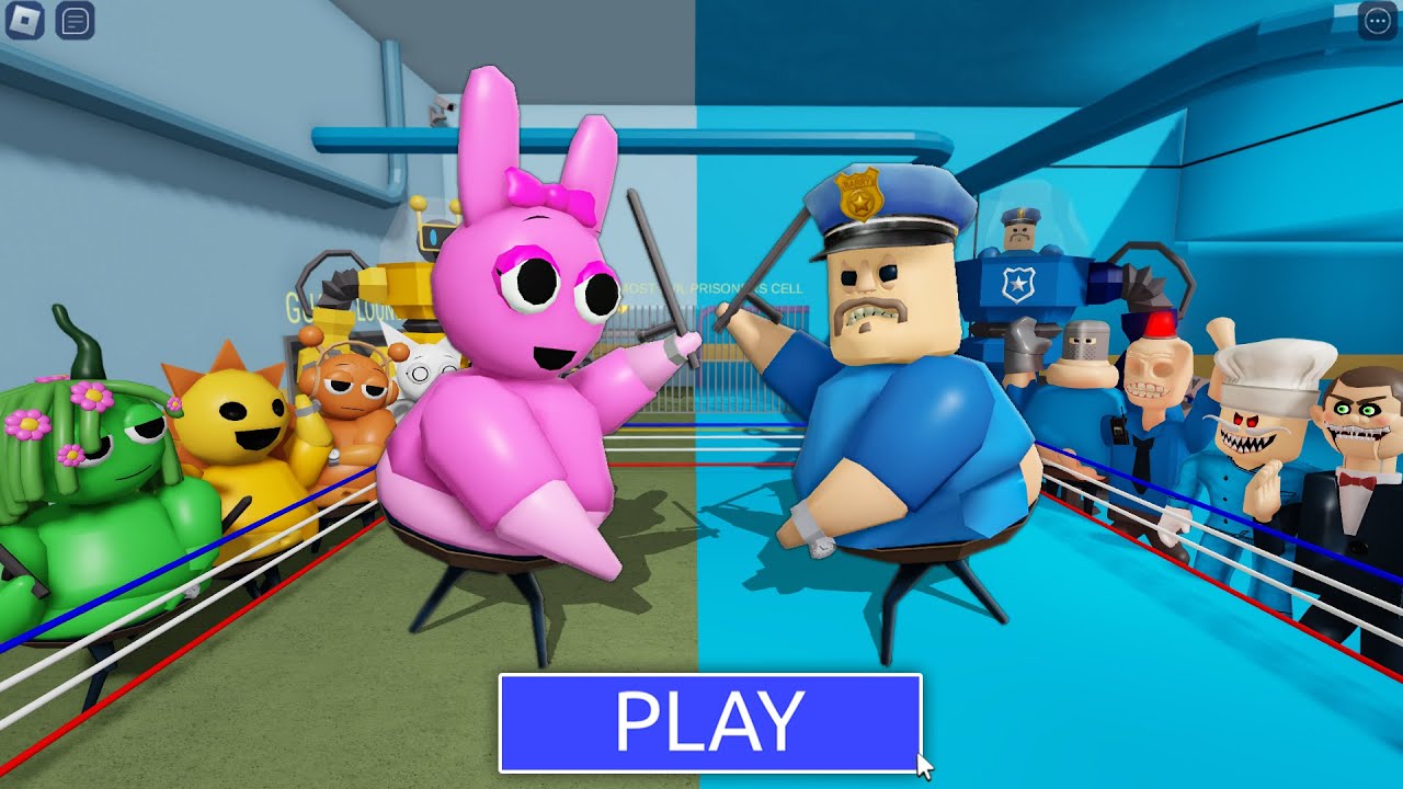 Sprunki Team Vs Police Team! in BARRY'S PRISON RUN! #roblox - YouTube