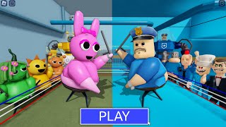 Sprunki Team Vs Police Team In Barrys Prison Run