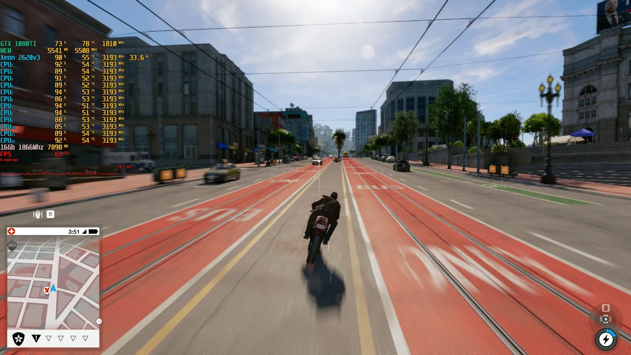 Watch Dogs 2 Intel Xeon 2620v3 (Unlock Turbo Boost) With GTX 1080Ti RAM 16Gb