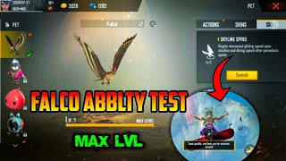 New Pet Falcon Ability Test max lavel | garena free fire Battleground