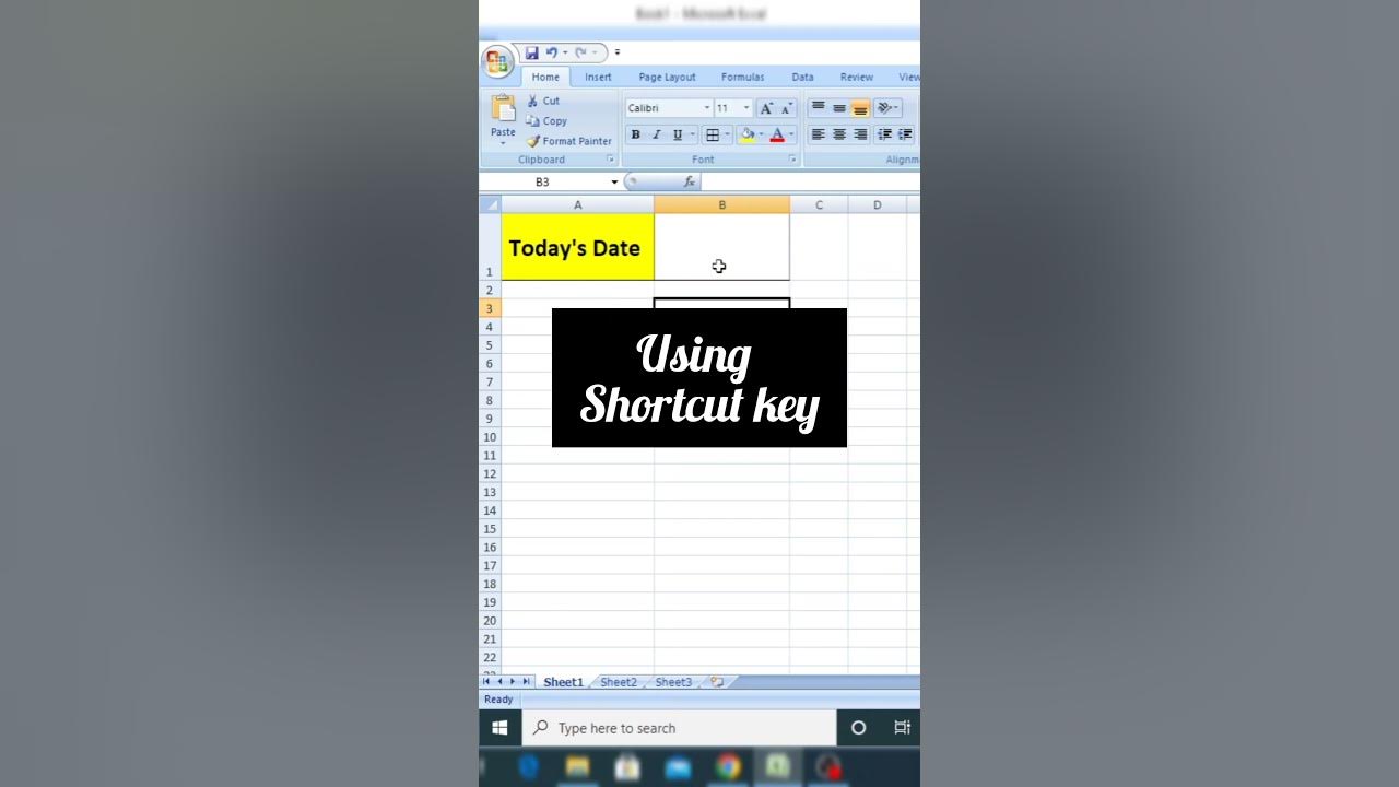 Excel tips current date shortcut excel youtube