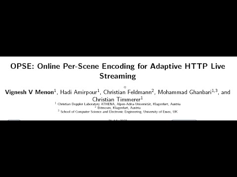 OPSE: Online Per-Scene Encoding for Adaptive HTTP Live Streaming
