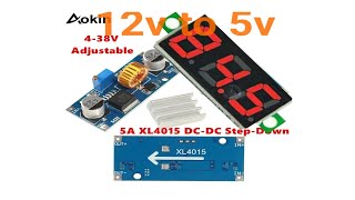 XL4015 5A DC-DC Step Down Adjustable Power 12v to 5v Converter