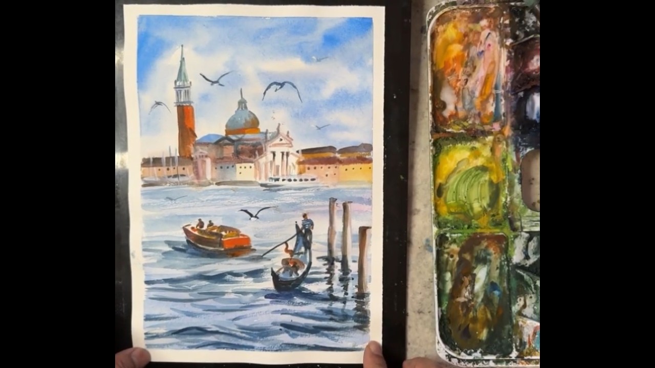 水彩风景画Watercolor Landscape 수채화풍경260419 - YouTube