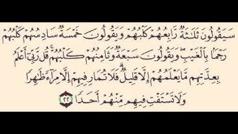 2 / فَلَا تُمَارِ فِيهِمْ إِلَّا مِرَاءً ظَاهِرًا  سورة   الكهف  من 22 إلى 41