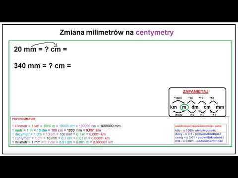 🔥 Zamiana milimetrów na centymetry - mm na cm - zamiana jednostek długości zadania