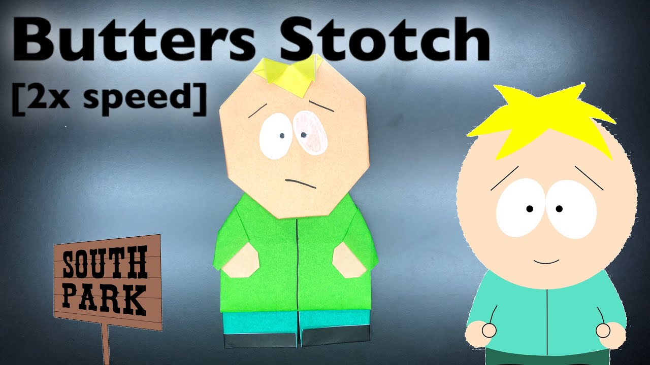 How To Make Origami Butters Stotch South Park 2x Speed Youtube