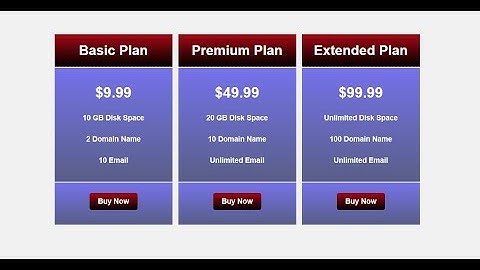 How to create Responsive pricing table using HTML and CSS?