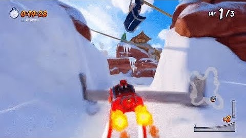CTR Nitro Fueled - Time Trial Blizzard Bluff - Perfect Shortcut Fence Jump