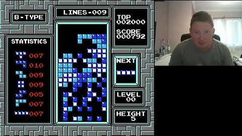 NES Tetris No Rotation B-type 0-5 [19 lines] is possible