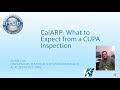 Calarpwhat to expect in a cupa inspection  alvin lal  cvcsd 2020