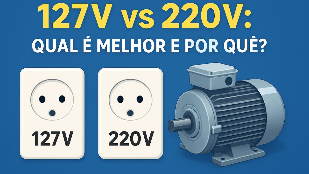 ESSA É A DIFERENÇA DE LIGAR UM MOTOR EM 127V OU 220V! - YouTube