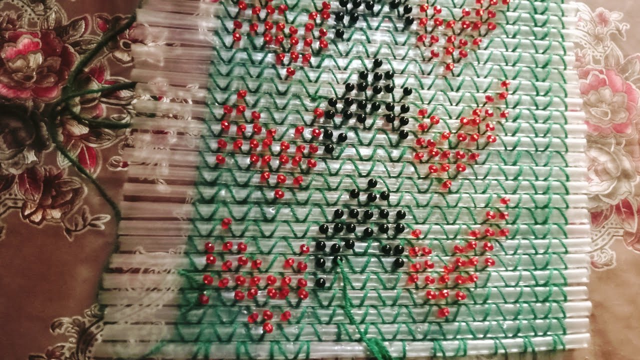 How to make Hand fan with straw 🧃New design easy method K sat/Unique Arts/