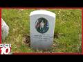 Iraq vet's headstone sinking at Rochester's Riverside Cemetery on Memorial Day