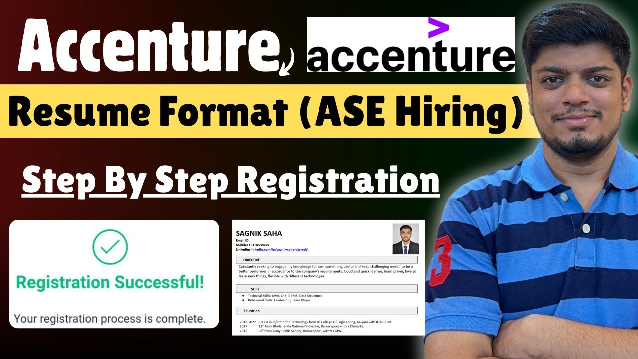 🔥Accenture Step By Step Registration 2025 Accenture Resume Format ...