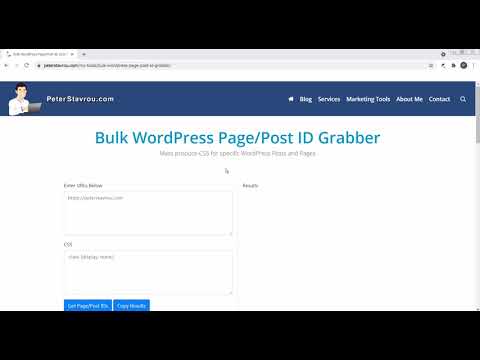 Bulk WordPress Page/Post ID Grabber & CSS Generator