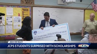JCPS seniors surprised with big checks to help pay for college