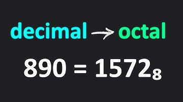 Convert decimal to octal EASY!