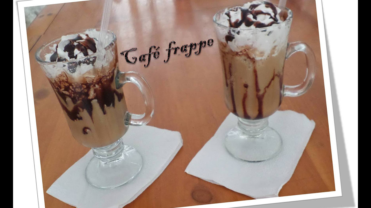 Haciendo cafe frappe en casa