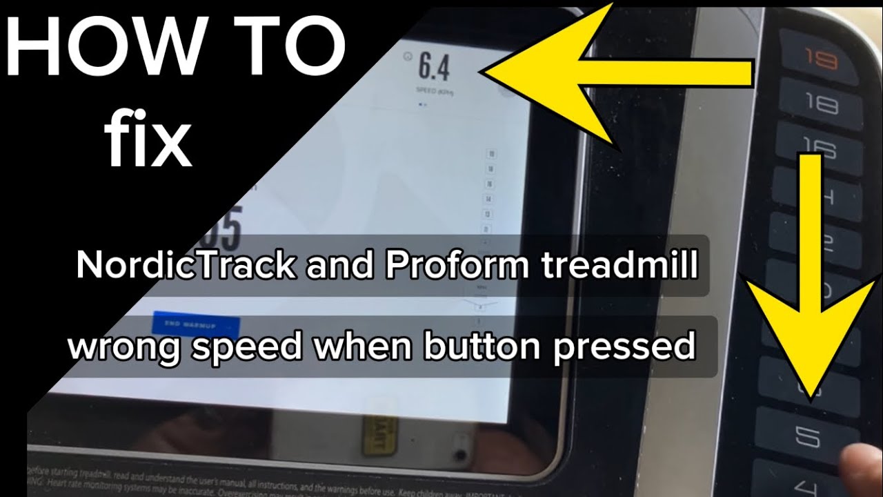 Treadmill Speed Button How to fix wrong speed on buttons - NordicTrack and Proform treadmills ...