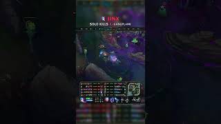 Jinx SOLO KILLS Gangplank | EUW Master Patch 26.16 #shorts