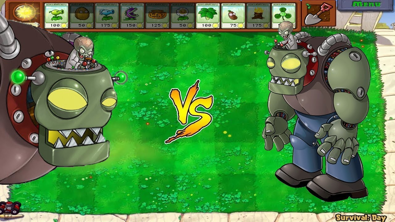 Plants vs Zombies - Gatling Pea and Dr. Zomboss VS Snow Pea vs Dr ...