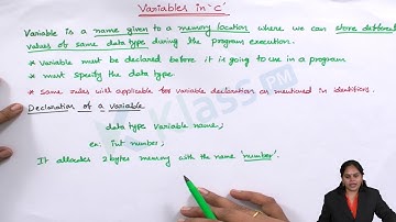 MT13 Variables in C | unit-1 | c-language | B.tech | KlassPM