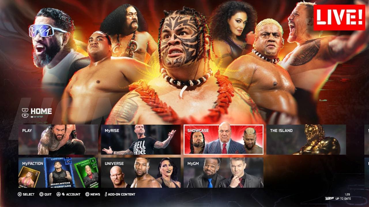 MY FIRST EVER WWE 2K25 livestream - Showcase | Gameplay Walkthrough | "Bloodline Dynasty" part 1