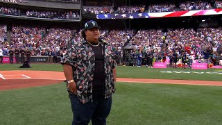 Video thumbnail of "American Idol IAM TONGI Performs the National Anthem @ the 2023 MLB Home Run Derby! Seattle, WA"