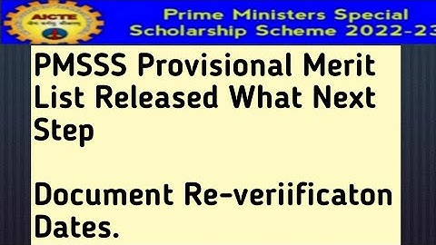 Merit List Released What Next/Document Re-Verification Started Last Date 29 Aug/Who Needs Doc Reverf