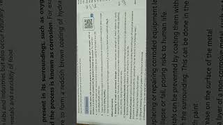 Chemistry Topic corrosion class 10 CBSE chapter  chemical  reaction and equations 