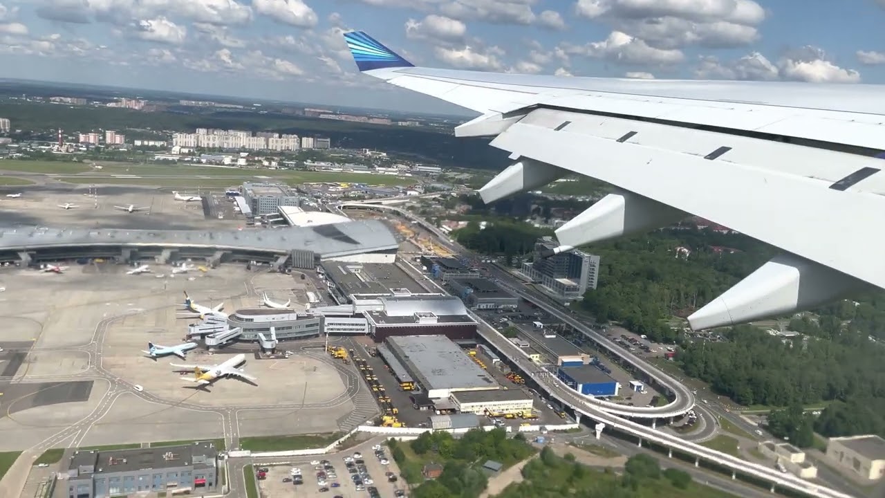 Взлет из Внуково (VKO) A340 4K