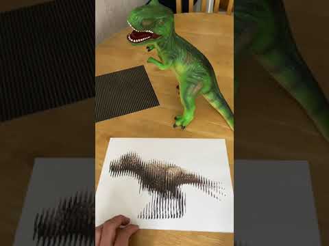 This Drawing comes to Life!  #illusion #dinosaur #shorts